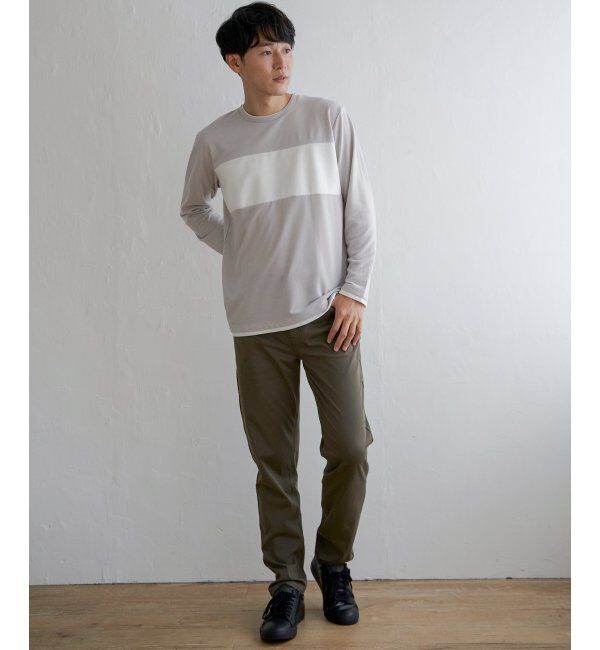 ikka「ミニ裏毛切り替えロンT」|Tシャツ・カットソー|