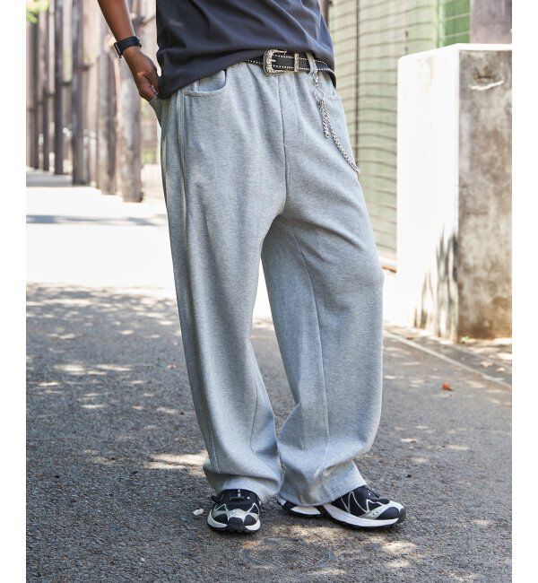 VENCE share style「ベルト付きワイドスウェットパンツ」|その他|