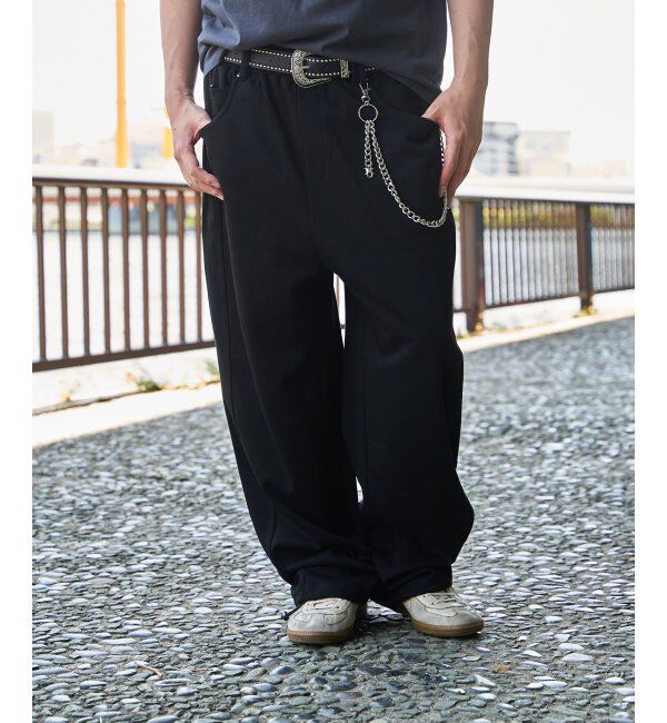 VENCE share style「ベルト付きワイドスウェットパンツ」|その他|