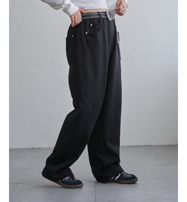 VENCE share style「ベルト付きワイドスウェットパンツ」|その他|