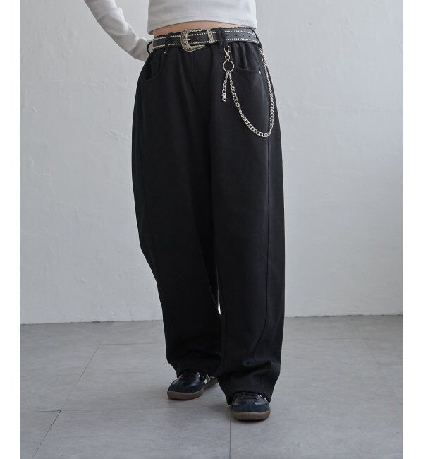 VENCE share style「ベルト付きワイドスウェットパンツ」|その他|