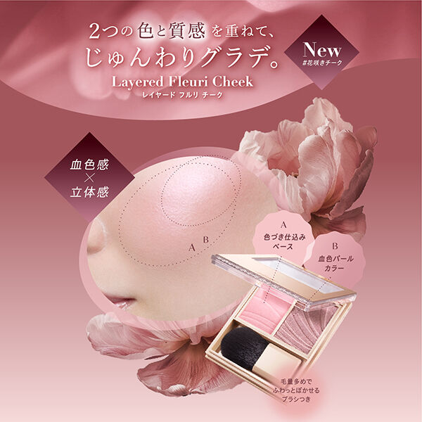 Visee「ヴィセ レイヤード フルリ チーク PK-6 ポピーコーラル 無香料 (5.8g)」|チーク|