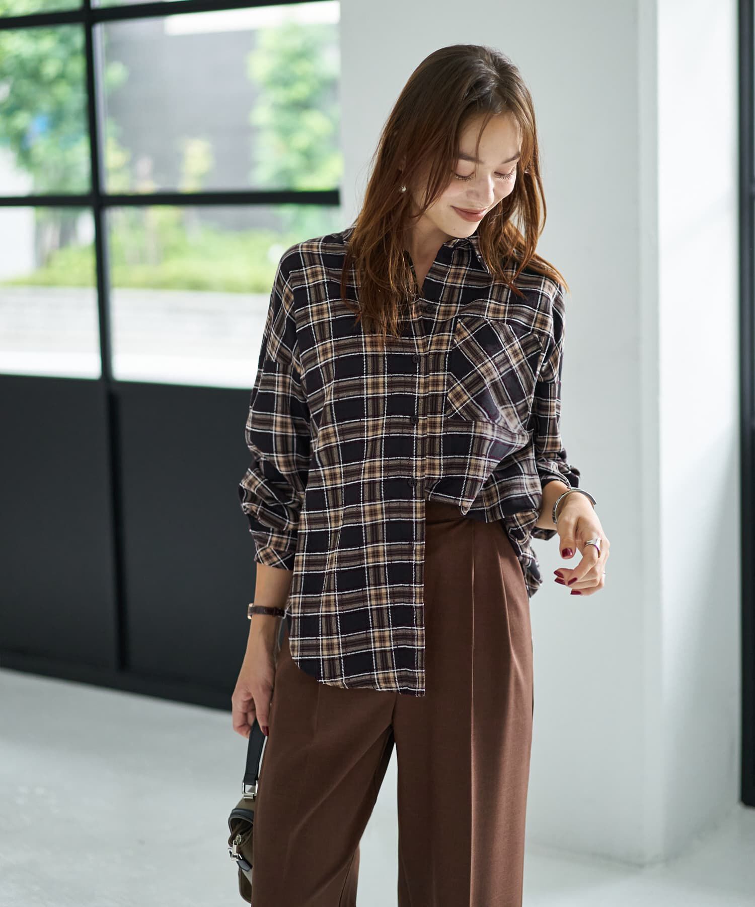 STYLE DELI「立体ステッチチェック柄シャツ」|シャツ・ブラウス|