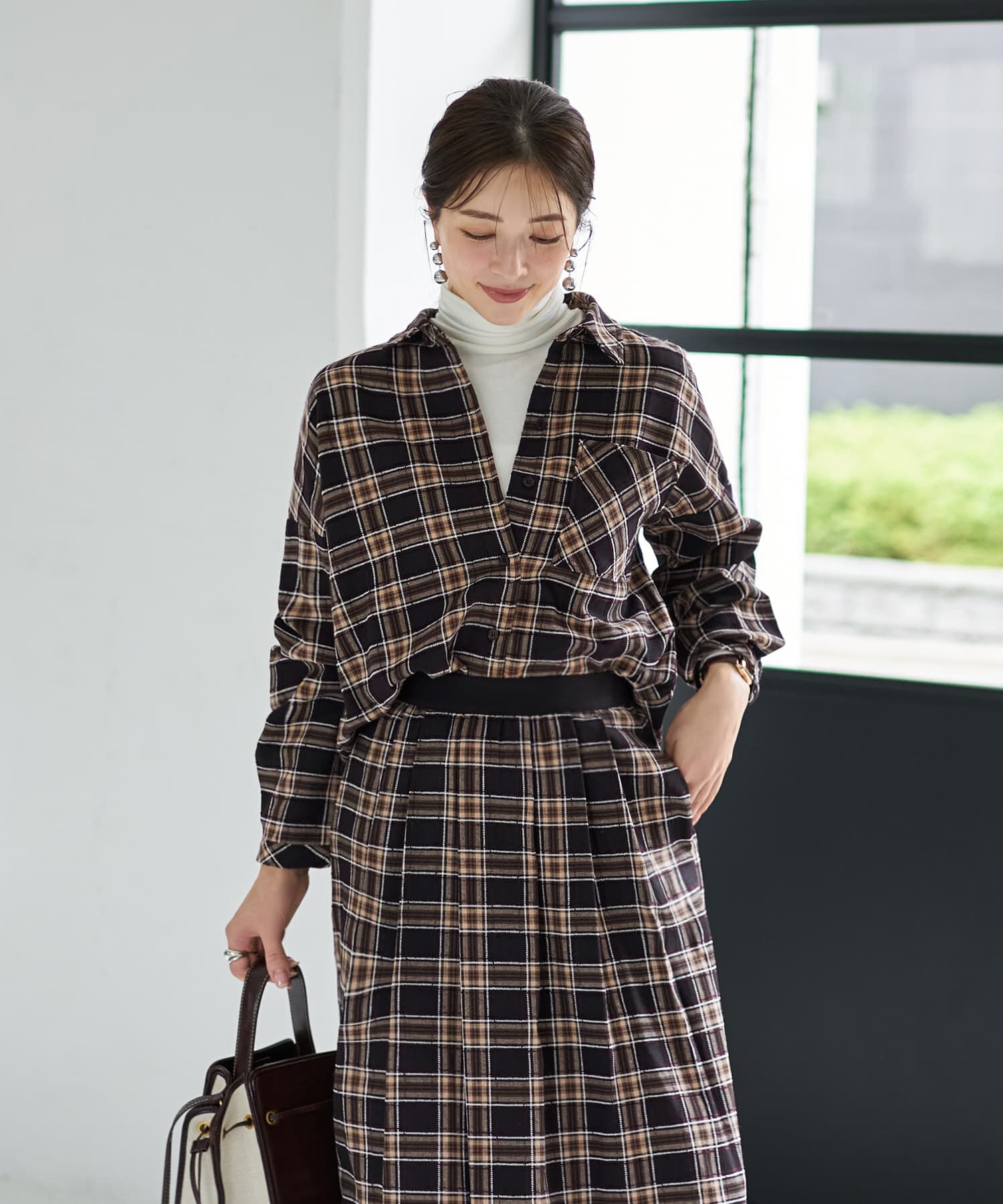 STYLE DELI「立体ステッチチェック柄シャツ」|シャツ・ブラウス|