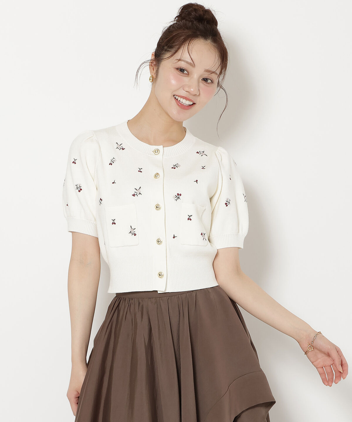 WILLSELECTION「モチーフ刺繍カーディガン」|カーディガン|