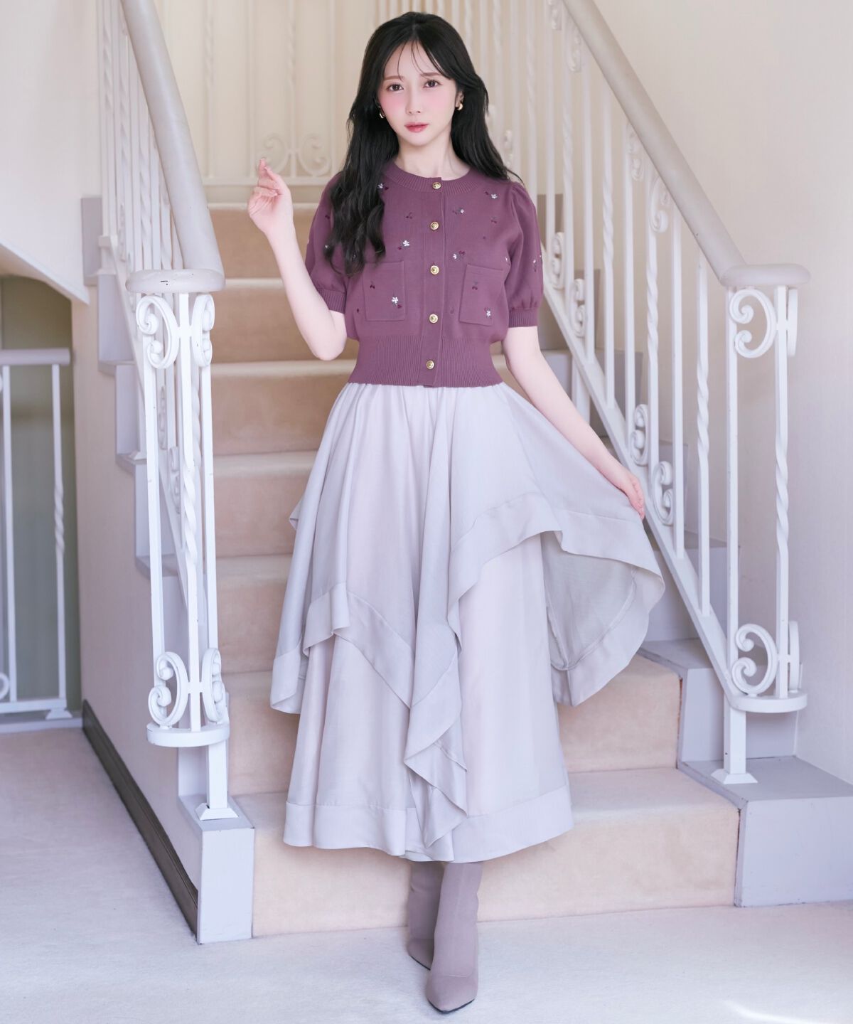 WILLSELECTION「モチーフ刺繍カーディガン」|カーディガン|