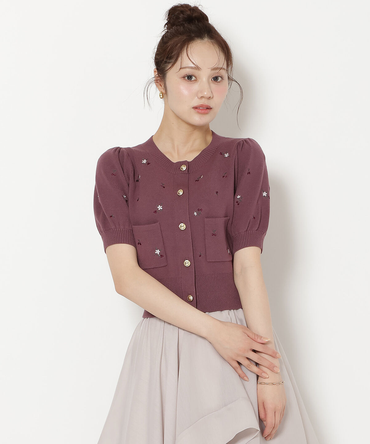 WILLSELECTION「モチーフ刺繍カーディガン」|カーディガン|