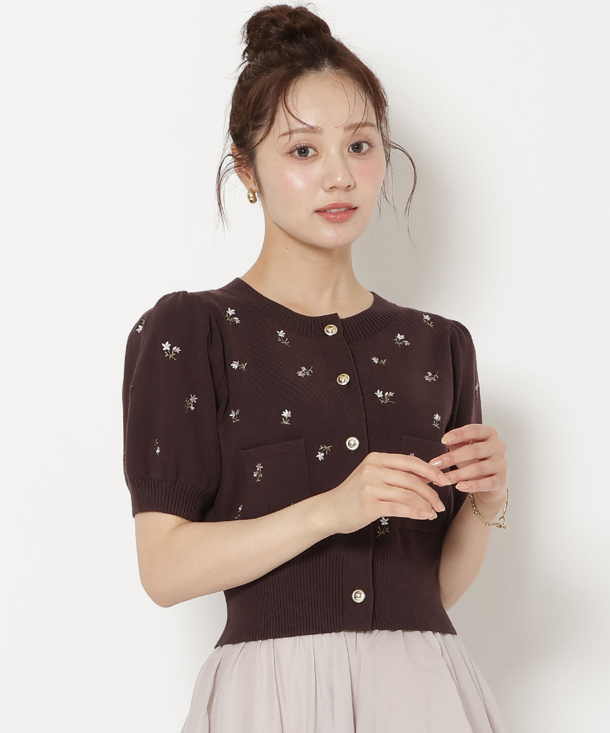 WILLSELECTION「モチーフ刺繍カーディガン」|カーディガン|ﾀﾞｰｸﾌﾞﾗｳﾝ