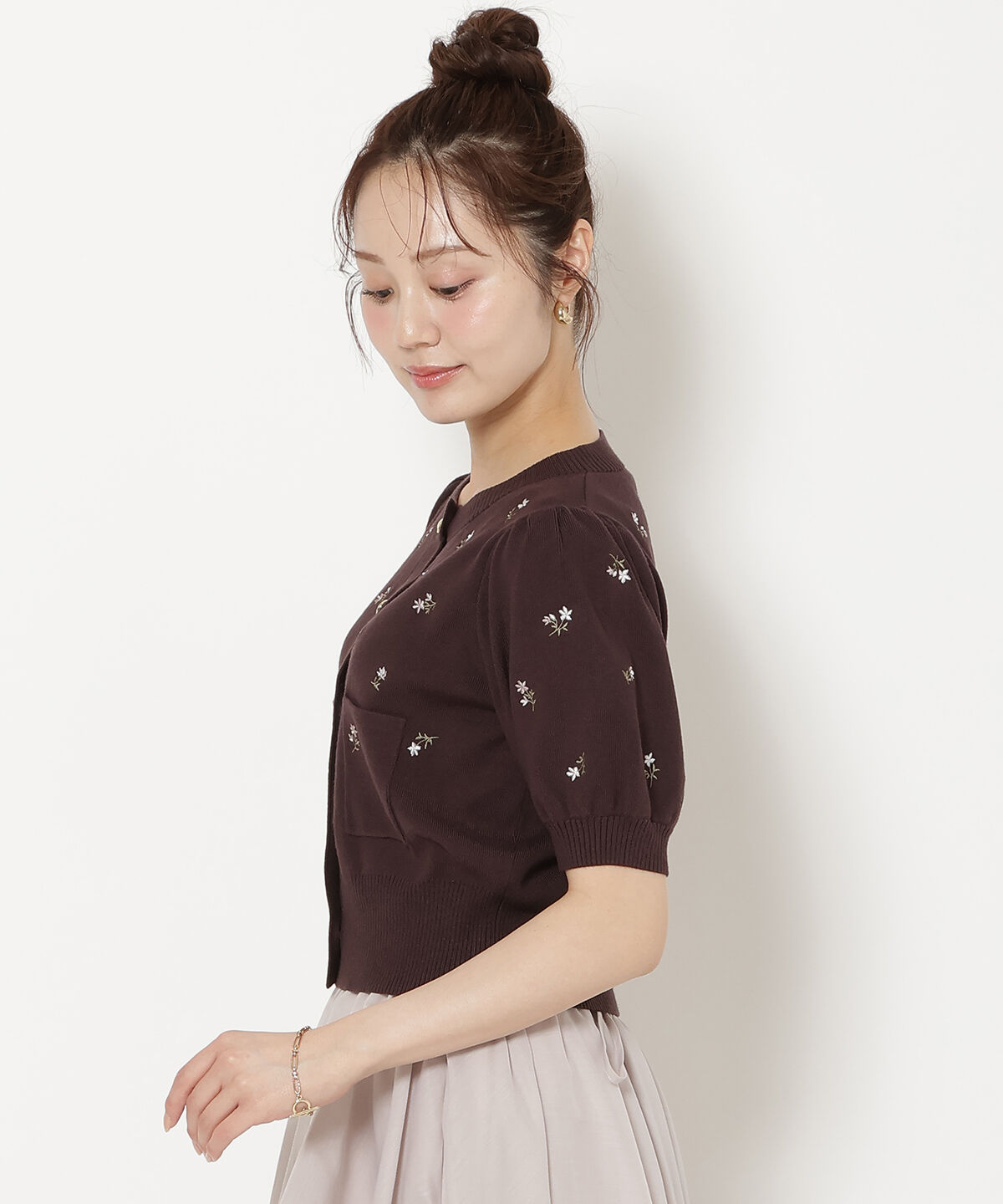 WILLSELECTION「モチーフ刺繍カーディガン」|カーディガン|