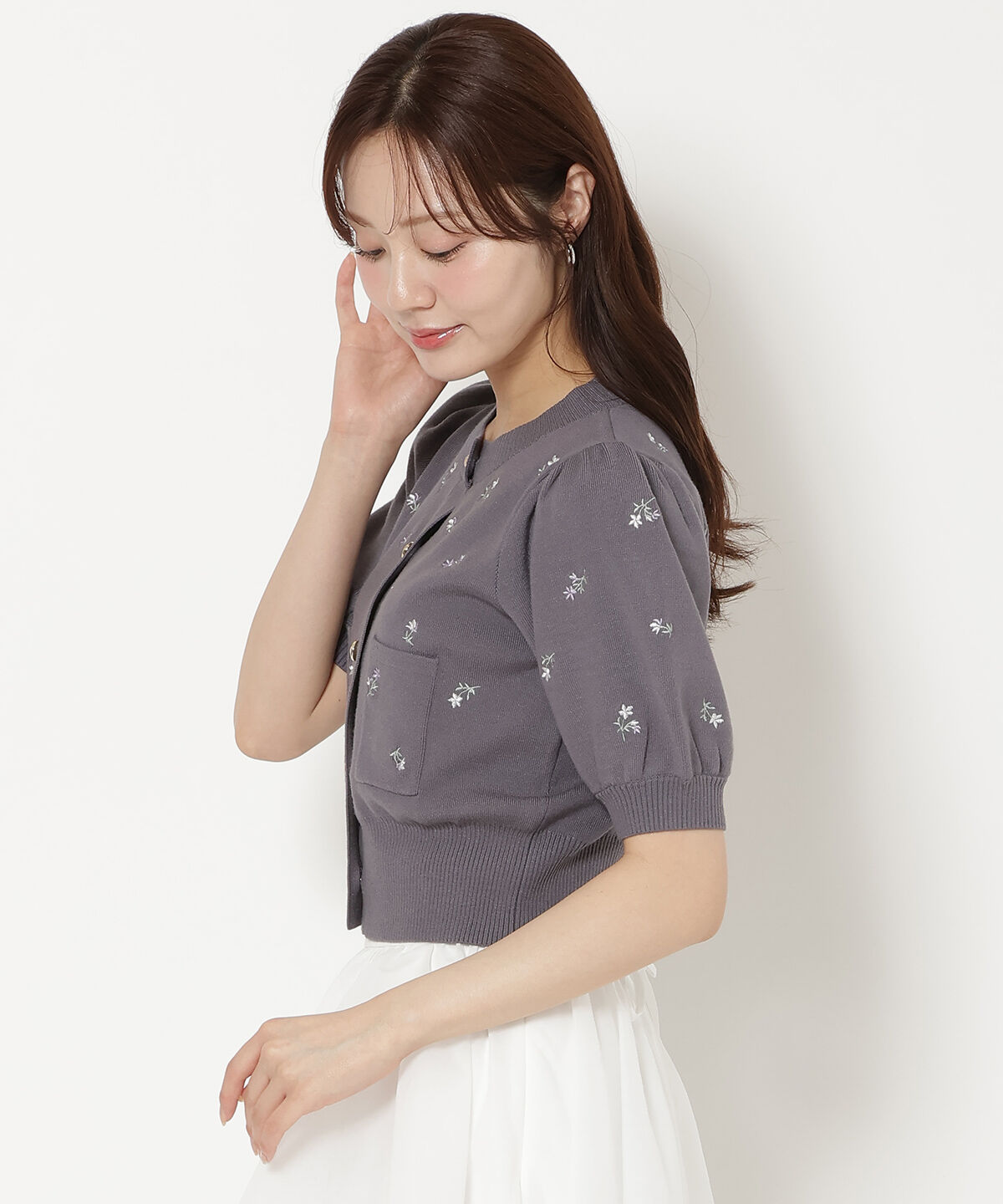 WILLSELECTION「モチーフ刺繍カーディガン」|カーディガン|