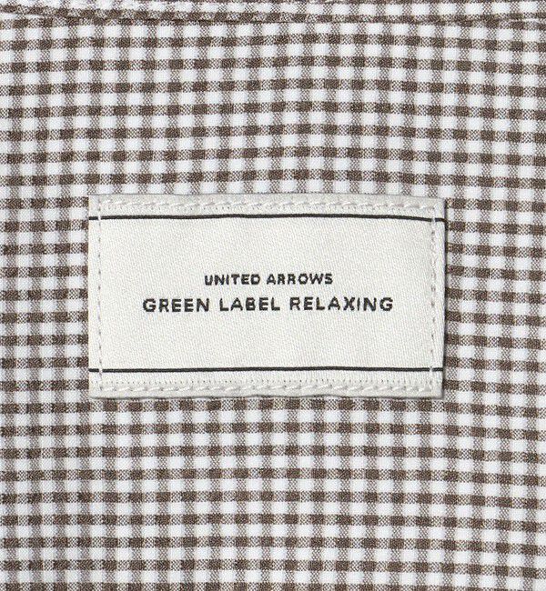 UNITED ARROWS green label relaxing「ポリエステル ラッカン ギンガムチェック スタンダード スナップ ボタンダウン 半袖 シャツ -ストレッチ・」|シャツ・ブラウス|