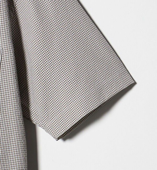 UNITED ARROWS green label relaxing「ポリエステル ラッカン ギンガムチェック スタンダード スナップ ボタンダウン 半袖 シャツ -ストレッチ・」|シャツ・ブラウス|