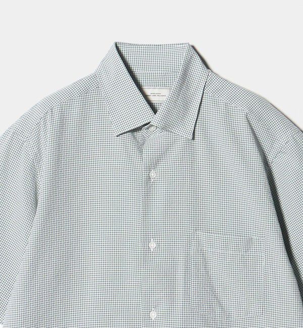 UNITED ARROWS green label relaxing「ポリエステル ラッカン ギンガムチェック スタンダード スナップ ボタンダウン 半袖 シャツ -ストレッチ・」|シャツ・ブラウス|