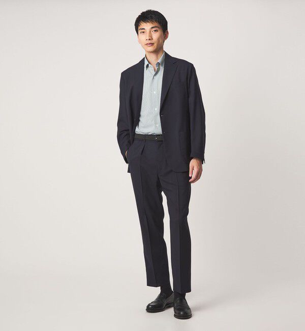 UNITED ARROWS green label relaxing「ポリエステル ラッカン ギンガムチェック スタンダード スナップ ボタンダウン 半袖 シャツ -ストレッチ・」|シャツ・ブラウス|