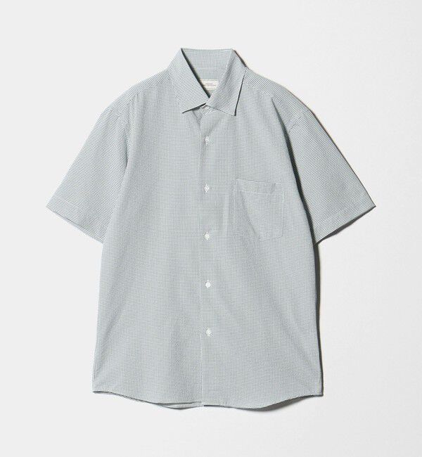 UNITED ARROWS green label relaxing「ポリエステル ラッカン ギンガムチェック スタンダード スナップ ボタンダウン 半袖 シャツ -ストレッチ・」|シャツ・ブラウス|