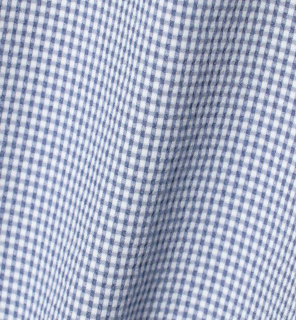 UNITED ARROWS green label relaxing「ポリエステル ラッカン ギンガムチェック スタンダード スナップ ボタンダウン 半袖 シャツ -ストレッチ・」|シャツ・ブラウス|