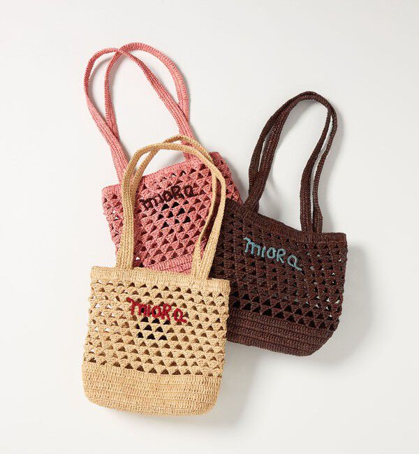BEAUTY&YOUTH UNITED ARROWS「【別注】＜MIORA＞ラフィア ロゴ トートバッグ」|かごバッグ|