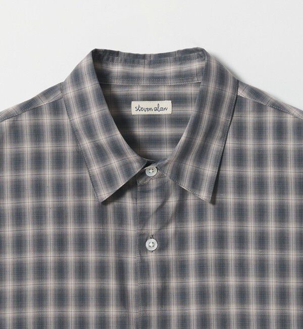 STEVEN ALAN「＜Steven Alan＞ オンブレー チェック レギュラーカラー シャツ」|シャツ・ブラウス|
