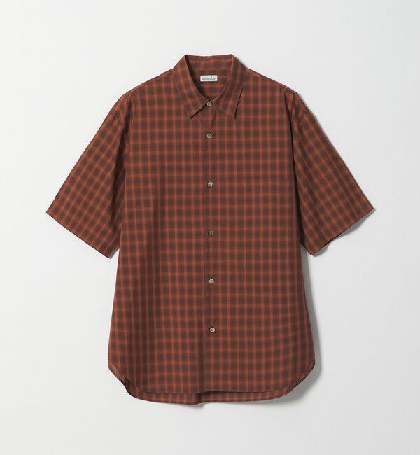 STEVEN ALAN「＜Steven Alan＞ オンブレー チェック レギュラーカラー シャツ」|シャツ・ブラウス|DK.BROWN