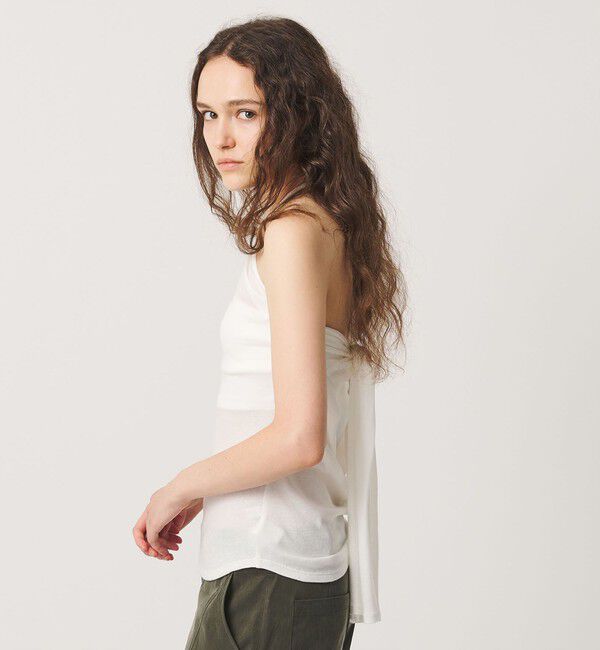 ATTISESSION「＜ATTISESSION＞コットンカシミヤ ホルターネックカットソー」|Tシャツ・カットソー|WHITE