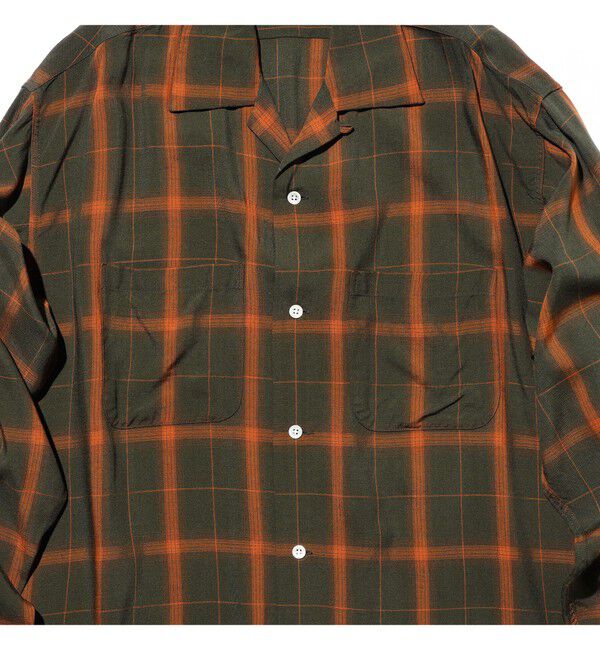 BEAMS PLUS「Open Collar Ombre Plaid」|シャツ・ブラウス|