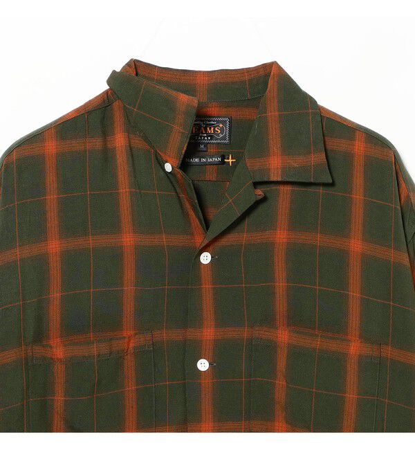 BEAMS PLUS「Open Collar Ombre Plaid」|シャツ・ブラウス|