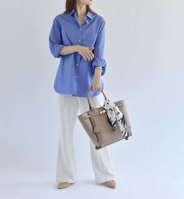 quaranciel「quaranciel:〈洗濯機可能〉REPREVE パールモチーフ ハンサム シャツ」|シャツ・ブラウス|