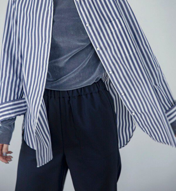 quaranciel「quaranciel:〈洗濯機可能〉REPREVE パールモチーフ ハンサム シャツ」|シャツ・ブラウス|
