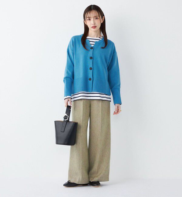 SHIPS Colors 「SHIPS Colors:〈手洗い可能〉カラー ミックス ツイード ボタン ワイドパンツ◇」|その他|