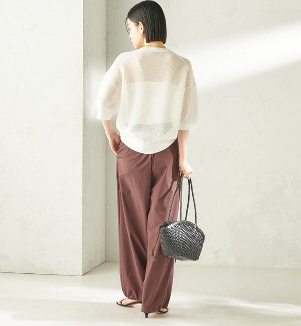 SHIPS for women「〈接触冷感 / 撥水加工〉TEXBRID(R) 裾 ドロスト パンツ」|その他|