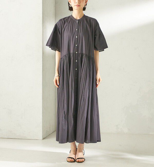 SHIPS for women「【SHIPS別注】Fanaka:〈手洗い可能〉ストライプ ドビー 羽織 ワンピース」|ワンピース|