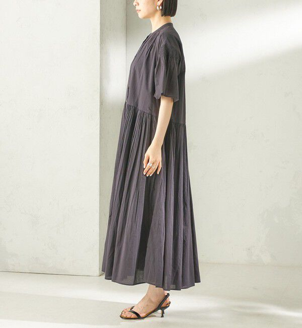 SHIPS for women「【SHIPS別注】Fanaka:〈手洗い可能〉ストライプ ドビー 羽織 ワンピース」|ワンピース|