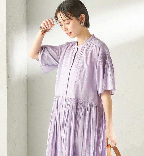 SHIPS for women「【SHIPS別注】Fanaka:〈手洗い可能〉ストライプ ドビー 羽織 ワンピース」|ワンピース|