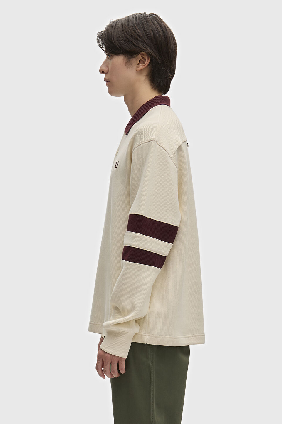 FRED PERRY 「FRED PERRY／Tipped Sleeve Collared Sweatshirt／ティップドスリーブカラードスウェット」|ポロシャツ|