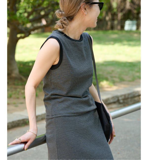 OUTDOOR PRODUCTS Usual Things「リンガーボーダーノースリ セットアップ対応」|タンクトップ|