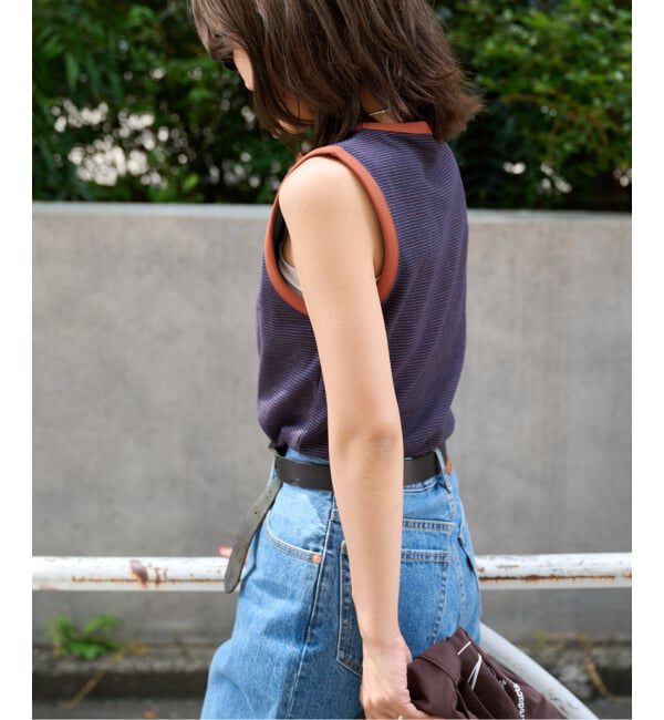 OUTDOOR PRODUCTS Usual Things「リンガーボーダーノースリ セットアップ対応」|タンクトップ|