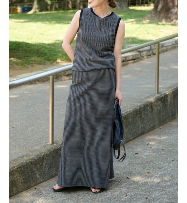 OUTDOOR PRODUCTS Usual Things「リンガーボーダーノースリ セットアップ対応」|タンクトップ|