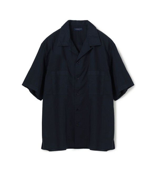 TOMORROWLAND MENS「コットンローン製品染め ダブルポケット半袖オープンカラーシャツ」|シャツ・ブラウス|69 ネイビー