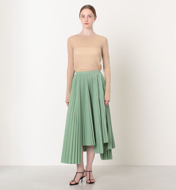TOMORROWLAND BUYING WEAR「PLAN C PLEATED LONG SKIRT アシンメトリー プリーツスカート」|スカート|