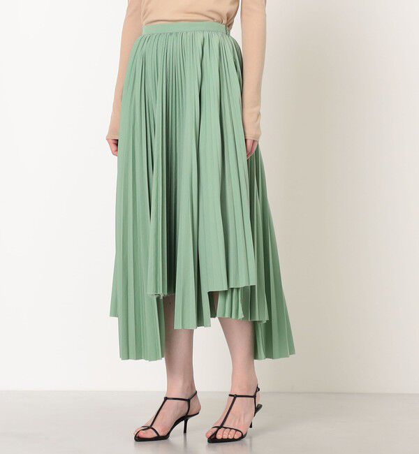 TOMORROWLAND BUYING WEAR「PLAN C PLEATED LONG SKIRT アシンメトリー プリーツスカート」|スカート|