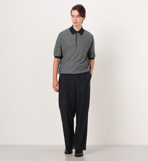 TOMORROWLAND MENS「【別注】JOHN SMEDLEY 30Gハニカム編み ニットポロ ISIS」|ニット・セーター|