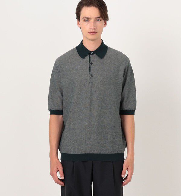 TOMORROWLAND MENS「【別注】JOHN SMEDLEY 30Gハニカム編み ニットポロ ISIS」|ニット・セーター|