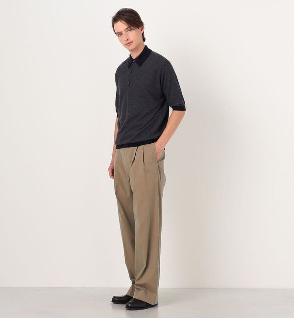 TOMORROWLAND MENS「【別注】JOHN SMEDLEY 30Gハニカム編み ニットポロ ISIS」|ニット・セーター|