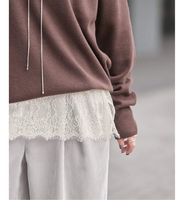 JOURNAL STANDARD「《追加5》レースヘム クルーネックシアーロングT」|Tシャツ・カットソー|