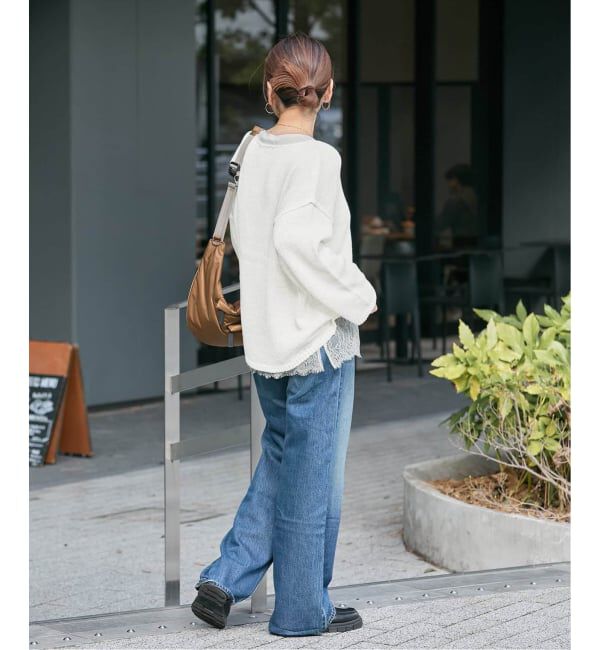 JOURNAL STANDARD「《追加5》レースヘム クルーネックシアーロングT」|Tシャツ・カットソー|