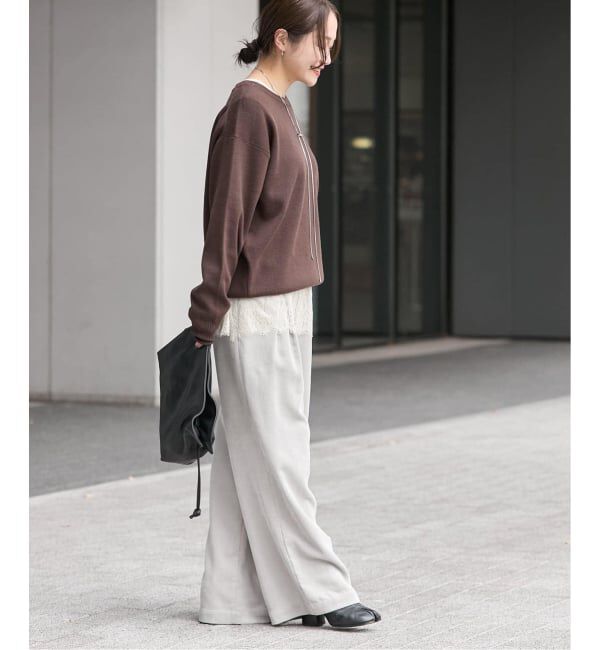 JOURNAL STANDARD「《追加5》レースヘム クルーネックシアーロングT」|Tシャツ・カットソー|