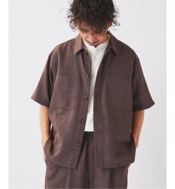 JOURNAL STANDARD relume「コットンリネン カスリ スラブ スモック 半袖シャツ」|シャツ・ブラウス|