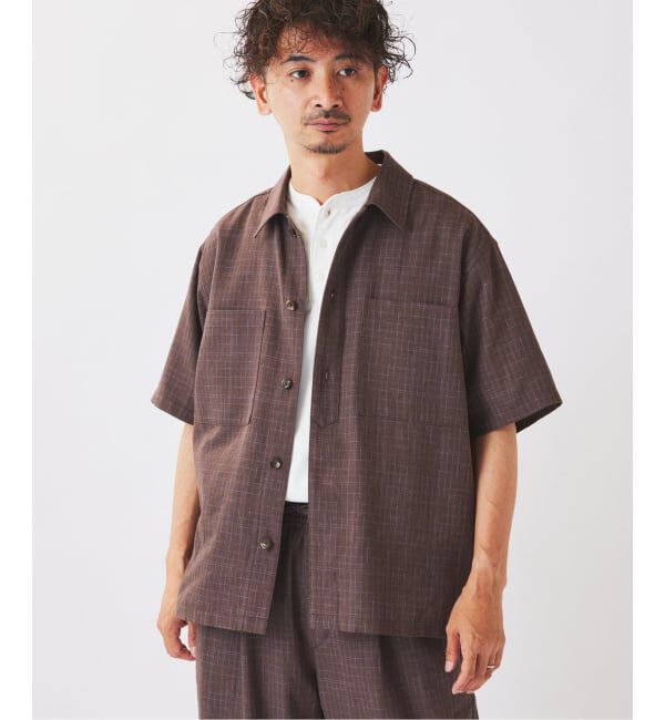 JOURNAL STANDARD relume「コットンリネン カスリ スラブ スモック 半袖シャツ」|シャツ・ブラウス|