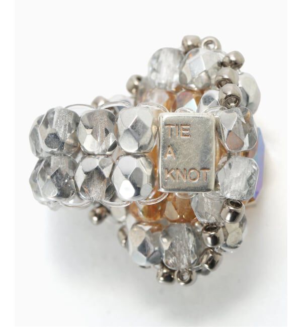 JOURNAL STANDARD「TIE A KNOT / タイ ア ノット CRYSTAL BEADS RING with SILVER」|リング|