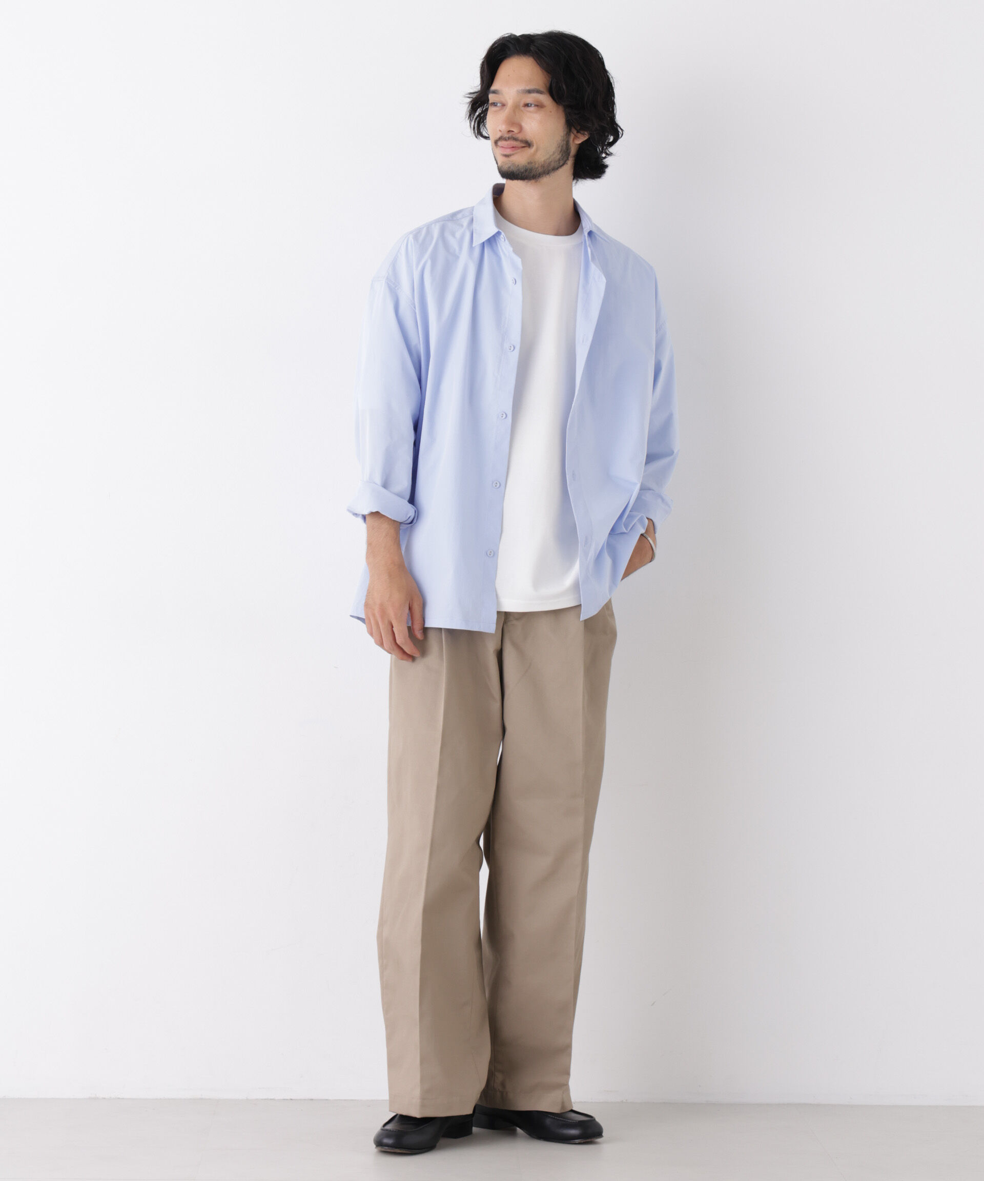 NANO universe「TCツイル2タックワイドパンツ」|チノ|